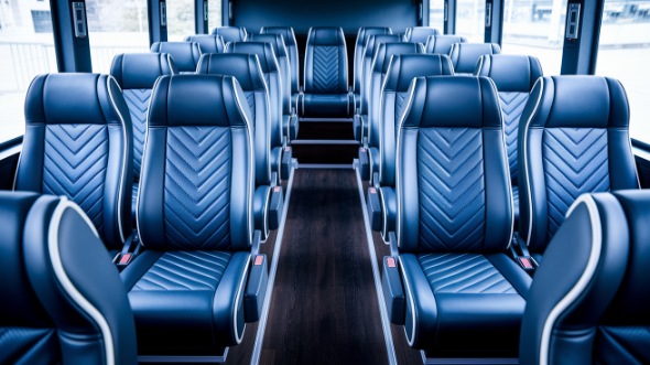 champaign 18 passenger minibus inside