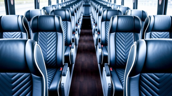 champaign 50 passenger charter bus inside