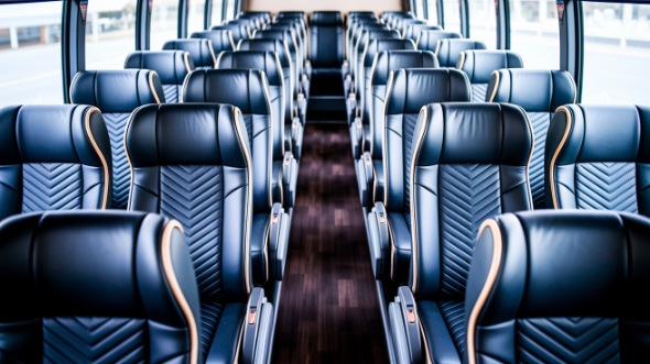 champaign 55 passenger charter bus inside