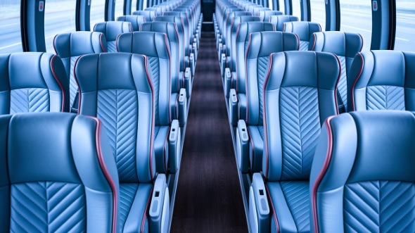 champaign 55 passenger charter bus interior
