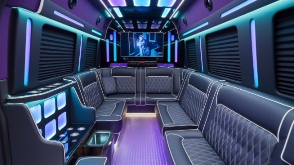 champaign party bus rental inside